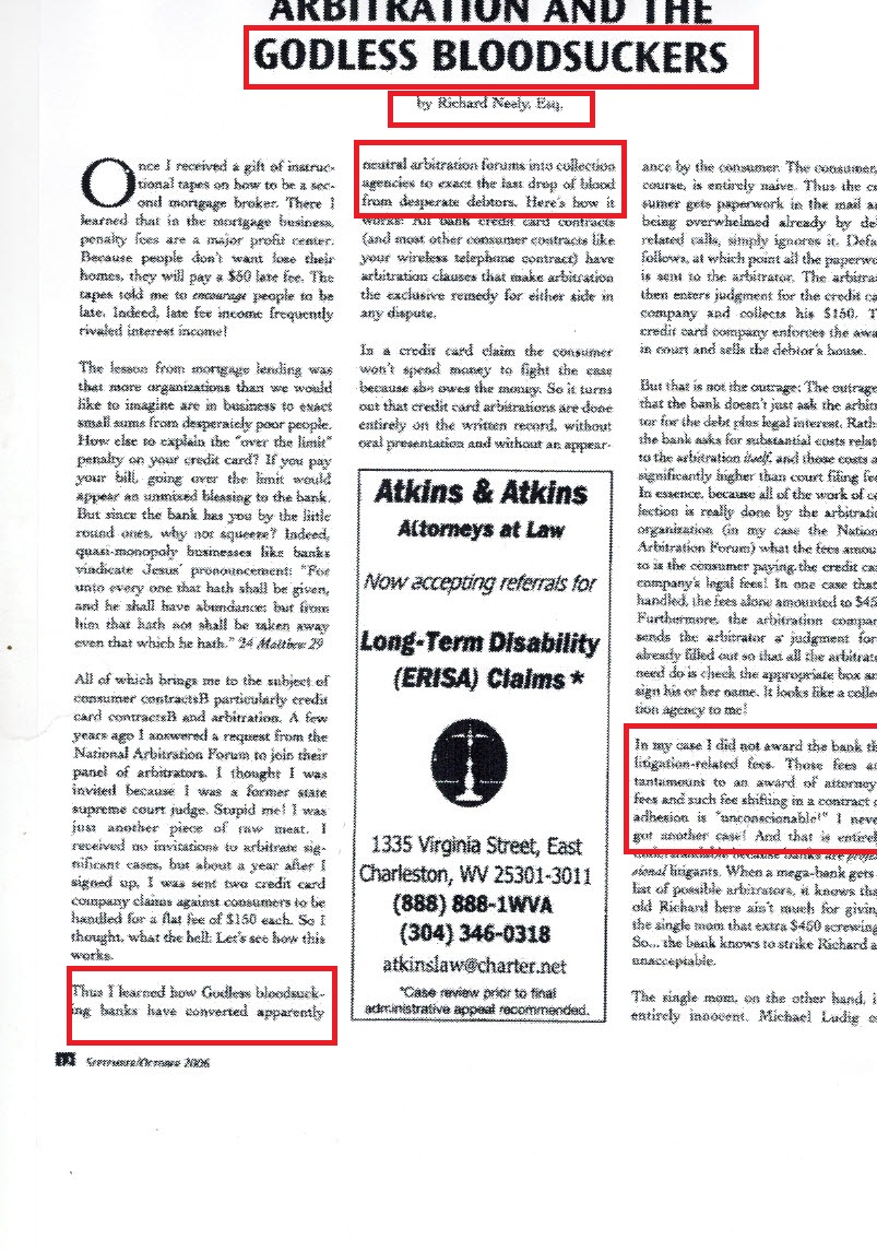 @LendingLiesX you'll find the claims by this bank arbitration judge in this law review. He claimed he was bumped after awarding a single mum a few bucks.