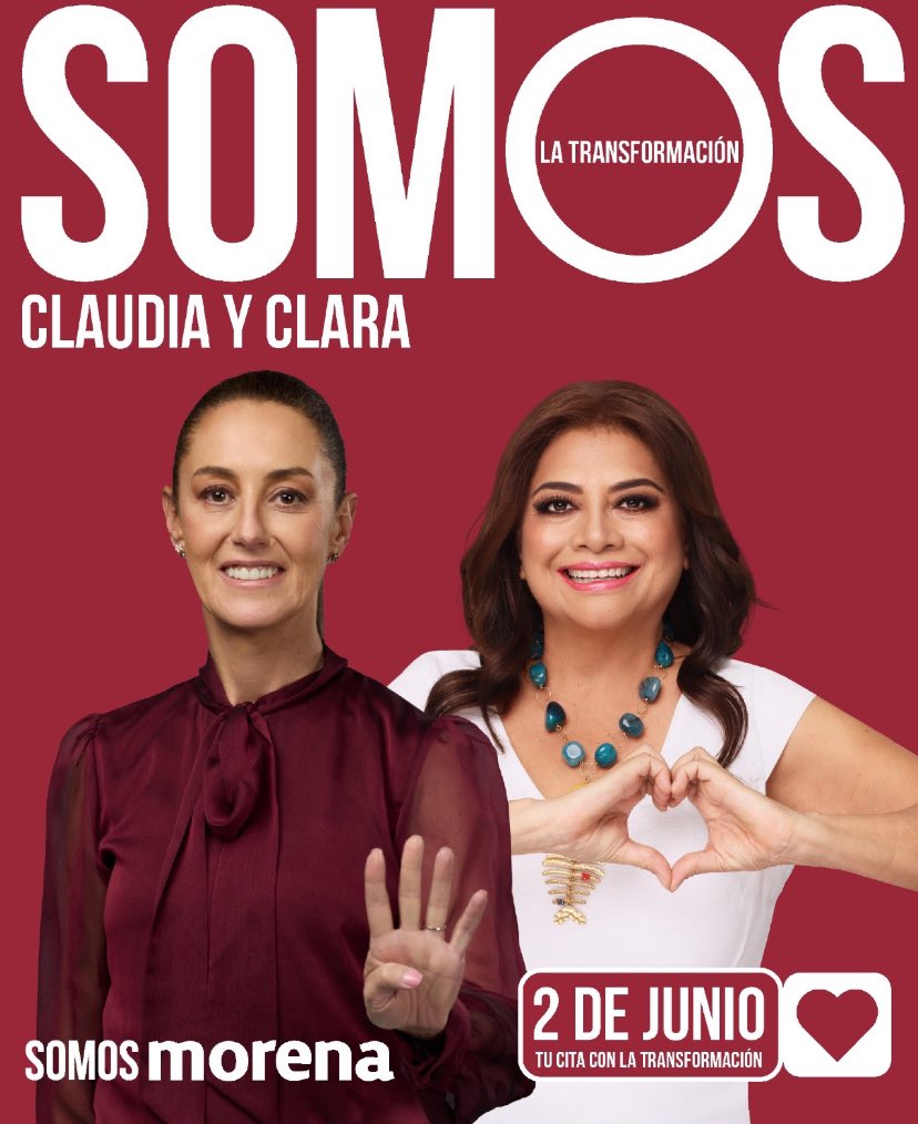 Todos somos parte de la Cuarta Transformación pero este par de CHlNGONAS nos representan 👊👊👊 #PlanC_ConVotoMasivoPorMorena2024 #ClaudiaPresidentaDeMéxico #ClaraBrugadaJefaDeGobierno2024