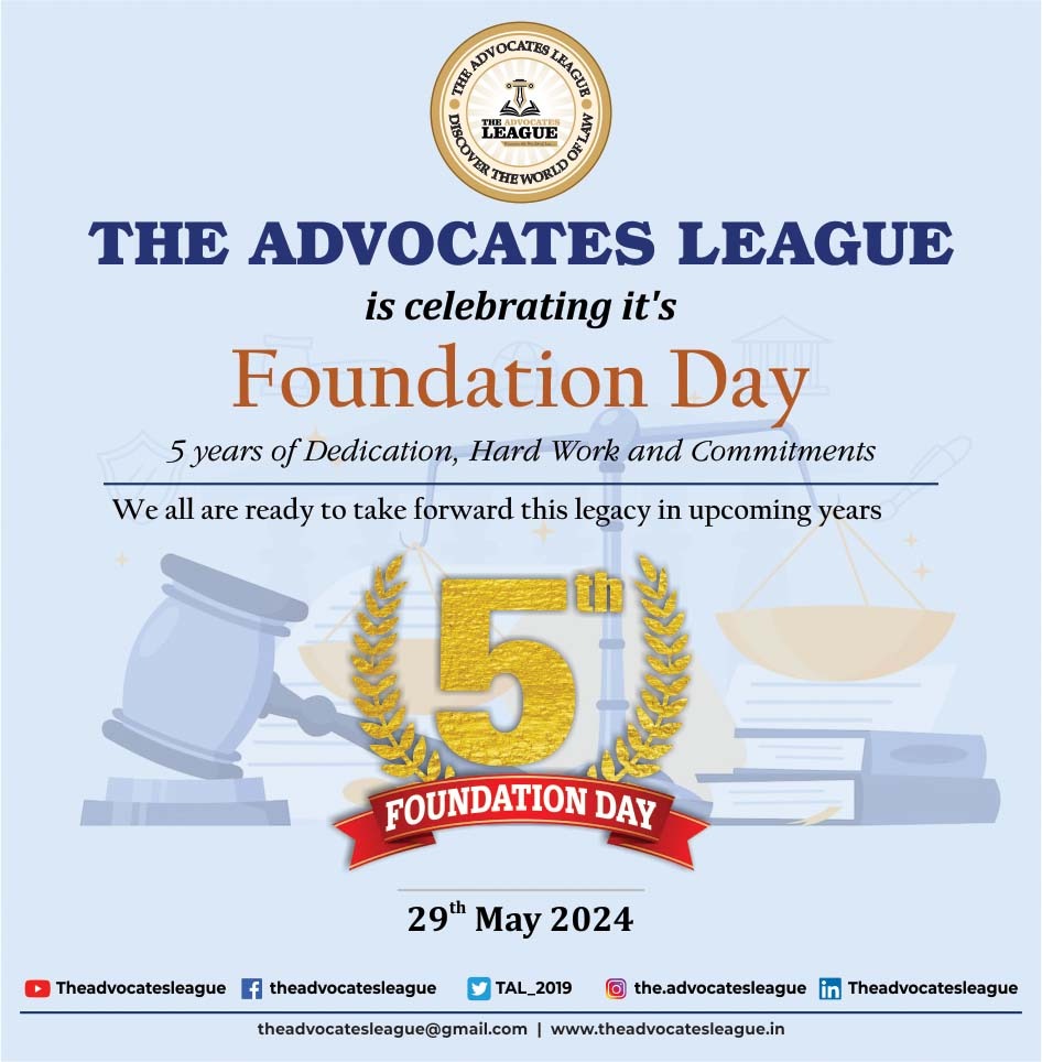 TAL_2019's tweet photo. Today marks a significant milestone in our journey as we celebrate 5th #FoundationDay. This day is a reminder of our humble beginnings, the vision of our founding members, and the relentless efforts that have brought us to where we are today.
#TheAdvocatesLeague
#TAL https://t.co/QvJq8xSbfq