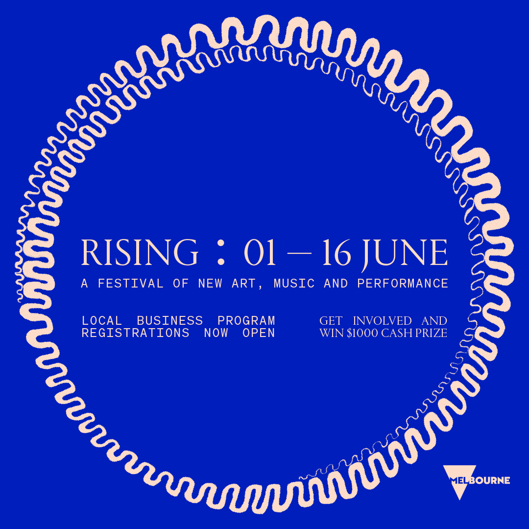 For three winter weeks RISING takes over the city with new music, art and performance. Opening this Saturday 1 June, RISING aims to invigorate Melbourne during winter and support the city’s night-time economy by showcasing new art, music and performance. 2024.rising.melbourne