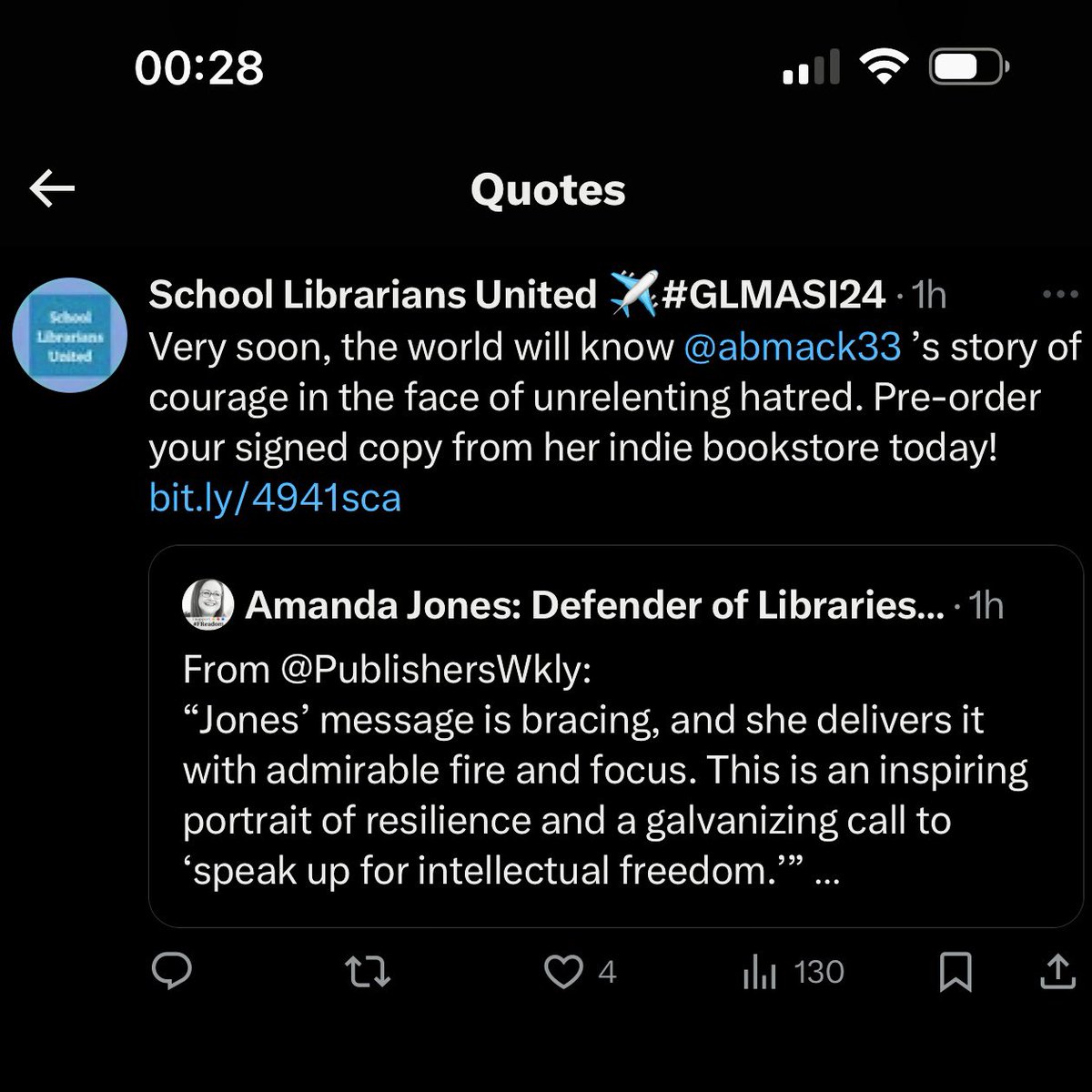 Gr**mers love each other. 

Imagine. Exposing school librarians gr**ming school children is “unrelenting hatred” and the gr**ming itself is “courage.”

#parenting #moms #dads #lalege

#librarians #tlchat #alaac24 #ThatLibrarian #UniteAgainstBookBans @abmack33 Amanda Jones