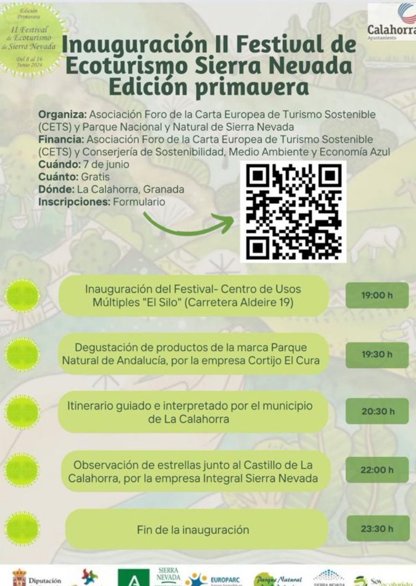 La Edición Primavera #IIFestivaldeEcoturismodeSierraNevada vuelve para ofrecer una #montañadeposibilidades en forma de experiencias gastronómicas, culturales, naturales ¡y más! Descubre los valores que hacen de #SierraNevada un lugar único 
forms.gle/uu5eyG7kYRkBC9…