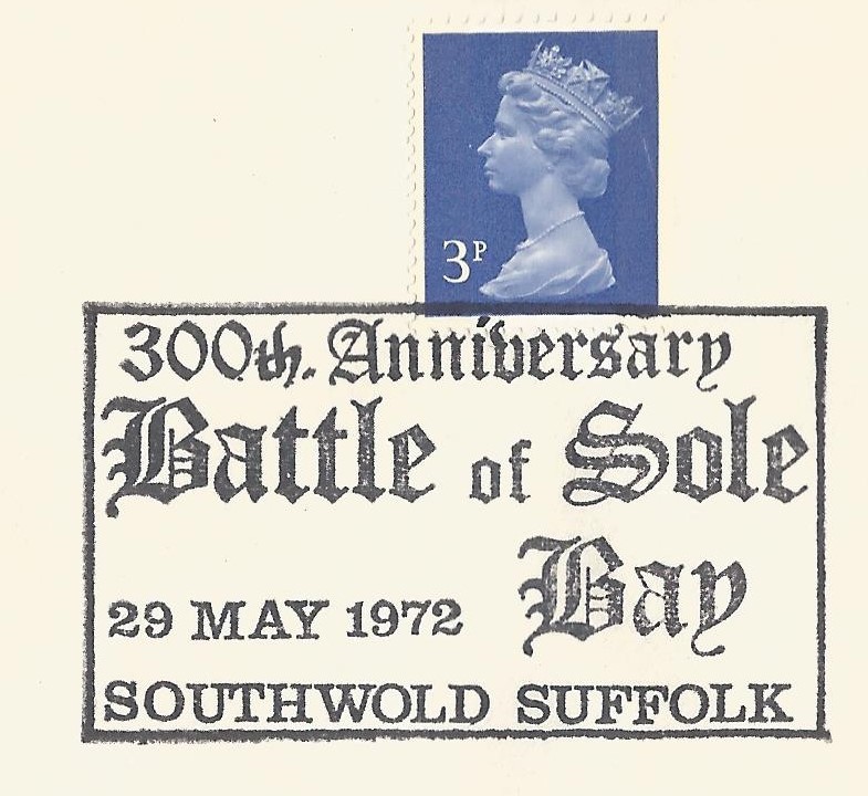 Postmark/Cover of the day
29 May 1972
300th Anniversary Battle of Sole Bay Southwold Suffolk
Geoff (GBCC) gbcovercollector.co.uk
#specialeventpostmark #specialevent #gbcovercollector #stamp #stamps #POSTMARK #postmarks #covercollector #GBCC #postmarkoftheday