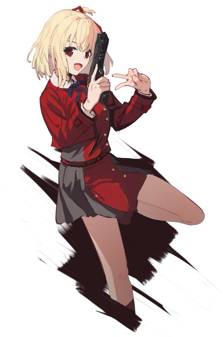 「lycoris uniform red belt」 illustration images(Latest)