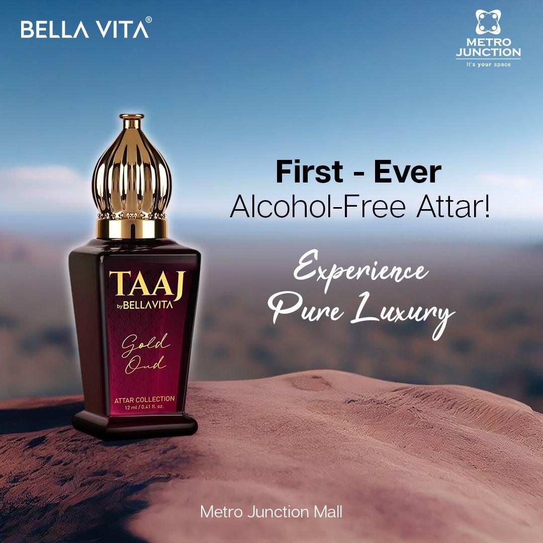 The long-lasting fragrance is guaranteed with #BellaVita’s latest Taaj!

#MetroJunctionMall #AtOurJunction #Perfumes #Attar