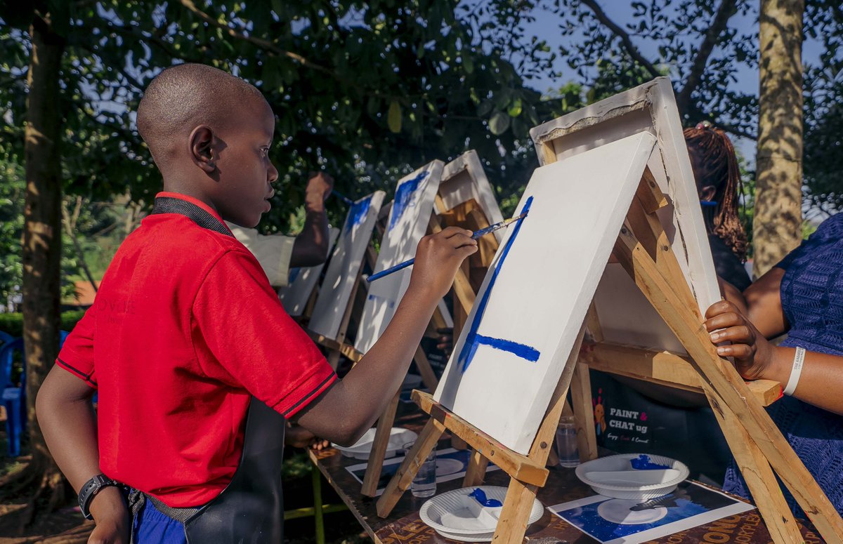 gejjawomen's tweet photo. In celebration of #MHDay2024, we had a painting session led by our good friends from @paintandchatug1. Each participant was to paint on a canvas and then take their picture home. https://t.co/VO45vKAEb1