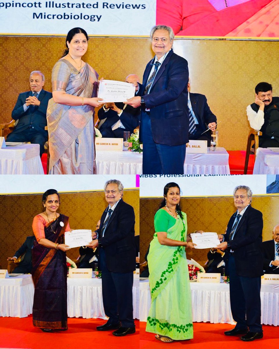 Congratulations to our faculty, Dr. Suchitra Shenoy, HOD and Dr. Sevitha and Dr. Pooja, Associate Professors, Dept of Microbiology, KMC, Mangalore on their Book publication awards.