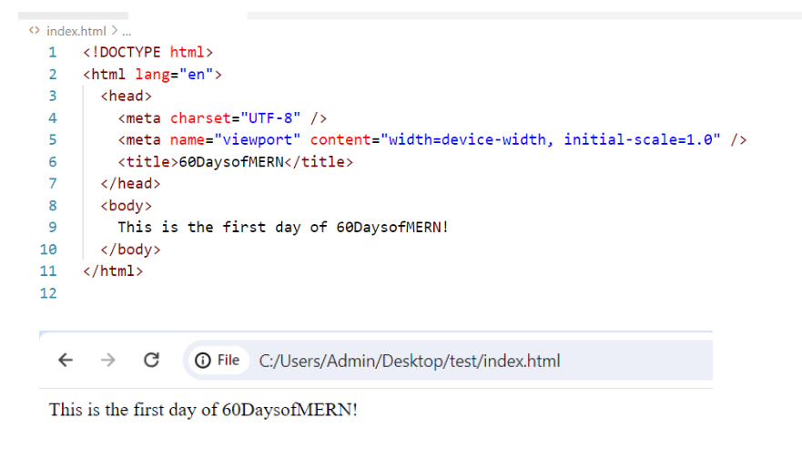 maybeshalinii's tweet image. Day 1 of #60DaysofMERN 🚀

Topics Covered:
- HTML Introduction
- How HTML works with a browser?

HTML
HTML (HyperText Markup Language) is a markup language used to create documents.
It provides the basic building blocks for web pages, allowing you to define the structure and…