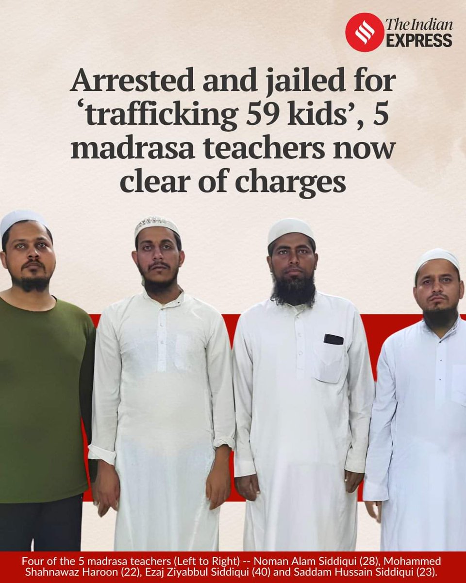 GRP in Manmad and Bhusawal have closed two criminal cases against five madrasa teachers arrested in May 2023 and jailed for four weeks on charges of trafficking 59 children from Bihar to Maharashtra allegedly for child labour. GRP says FIRS due to Misunderstanding
