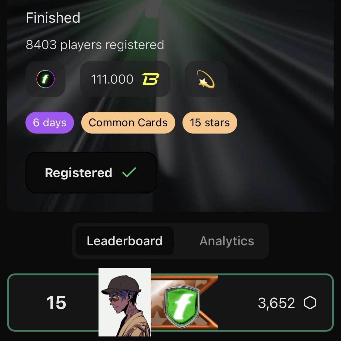 Schmiddel89's tweet image. I spent about 0.23 eth, so not bad🫡 #fantasytop