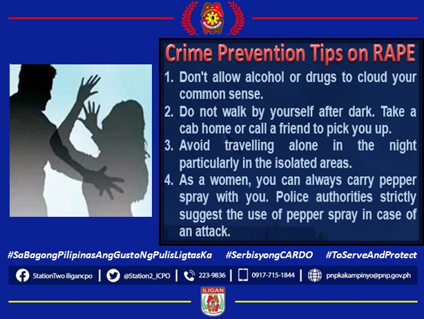 Crime Prevention Tips on RAPE #ToServeandProtect #BagongPilipinas #serbisyongcardo #SerbisyongMayPuso