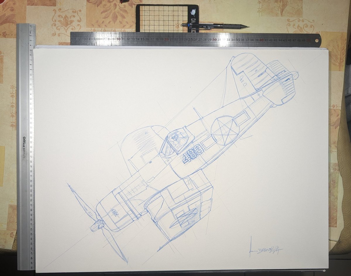 Work in progress #ChanceVought #Corsair #F4U1A #aviation #aviationart #aviationspotter #aviationlovers #aviationgeek #avgeek #warbirds #ww2 #pacificwar