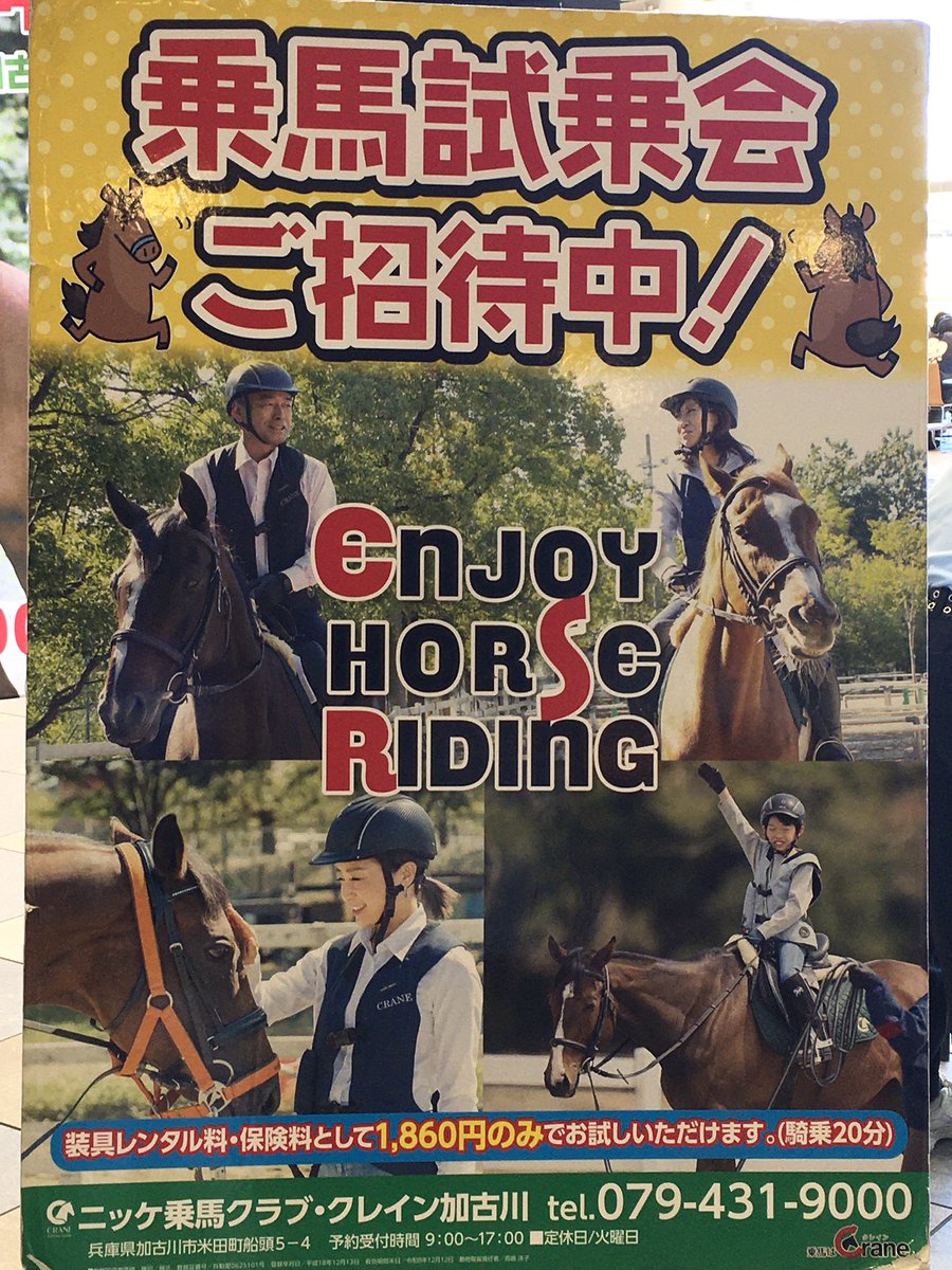 こんにちは。 #あかし市民広場 です。本日【乗馬試乗会案内会】を開催しています。ぜひお立ち寄り下さい。