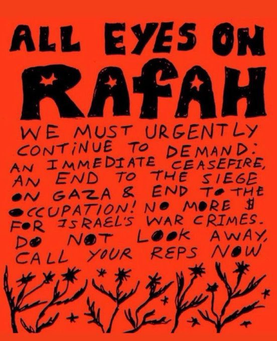 NCTDreamINA's tweet photo. ALL EYES ON RAFAH
#RafahUnderAttack‌ 
#GazaGenocide‌ 
#AllEyesOnRaffah https://t.co/200AKbL21b