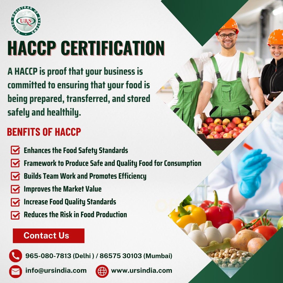 A  HACCP is proof that your business is committed to ensuring that your  food is being prepared, transferred, and stored safely and healthily.

#HACCP #HACCPcertification #haccpstandards #foodsafety #foodbusiness #ursindia