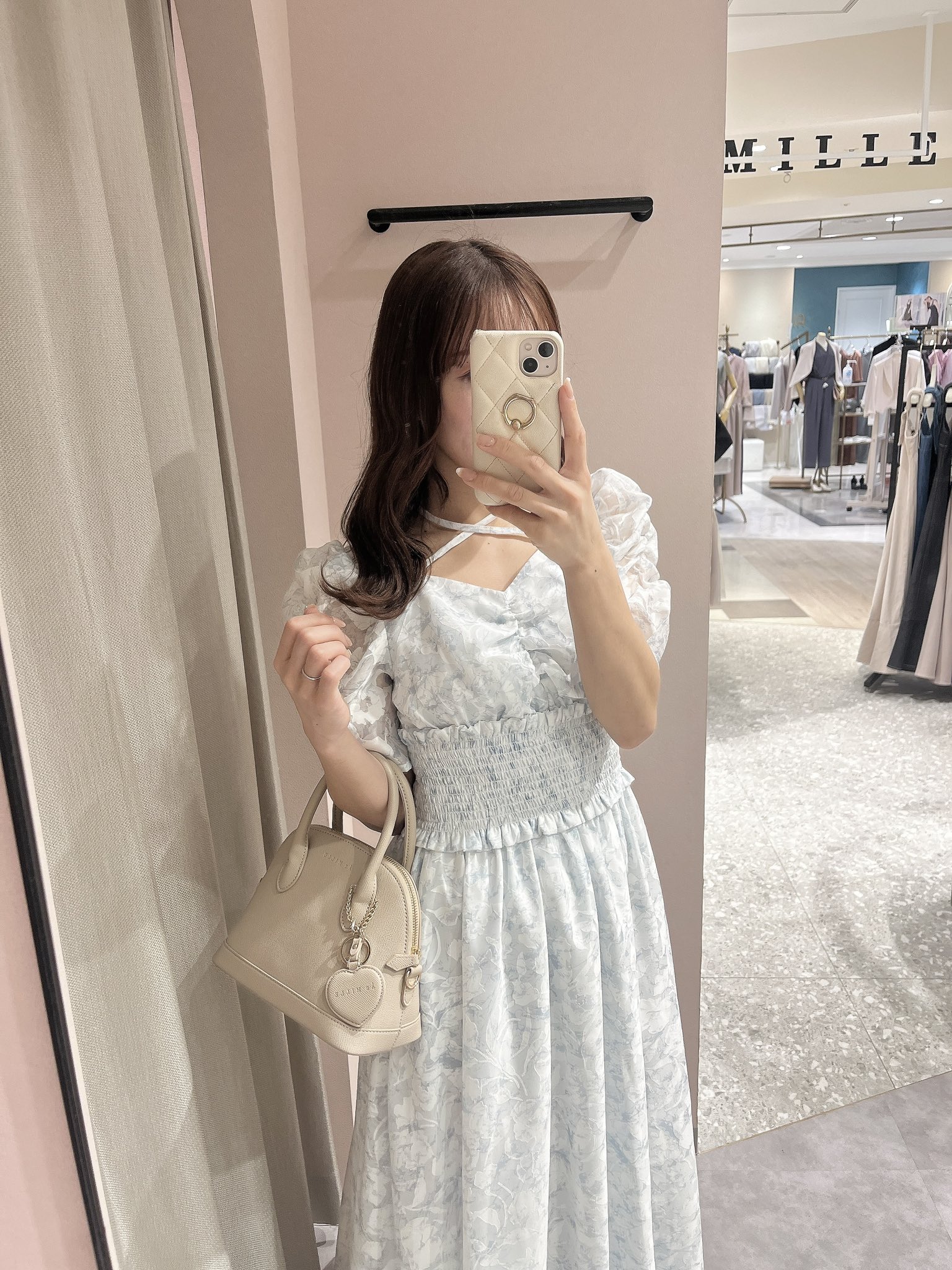 anmille FlowerクロスフレアOP AnMILLE アンミール フラワークロス