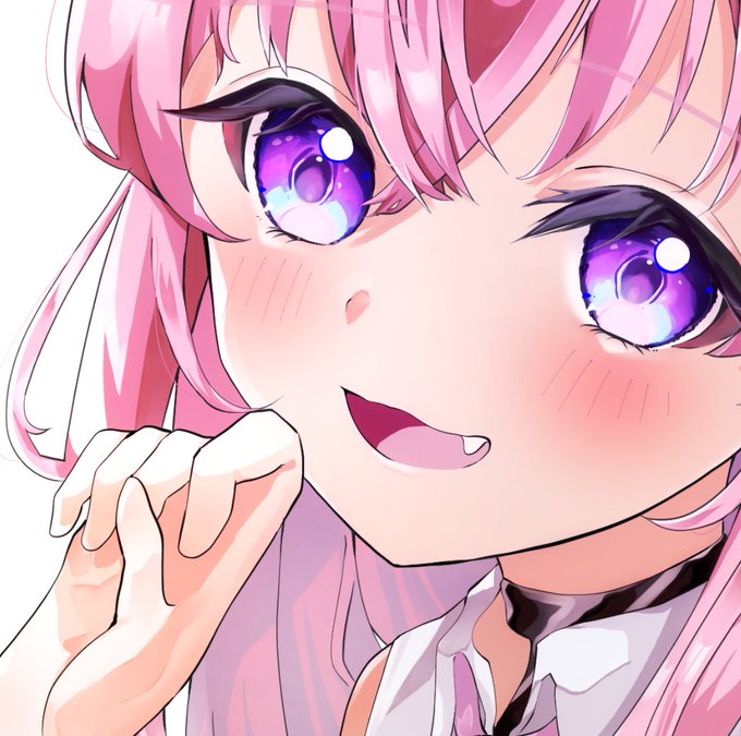 「fang pink hair」 illustration images(Latest)