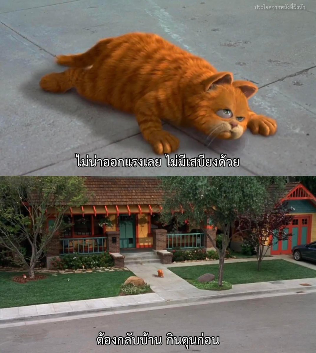 ทุกครั้งที่ตั้งใจจะไปออกกำลังกาย

- Garfield The Movie -