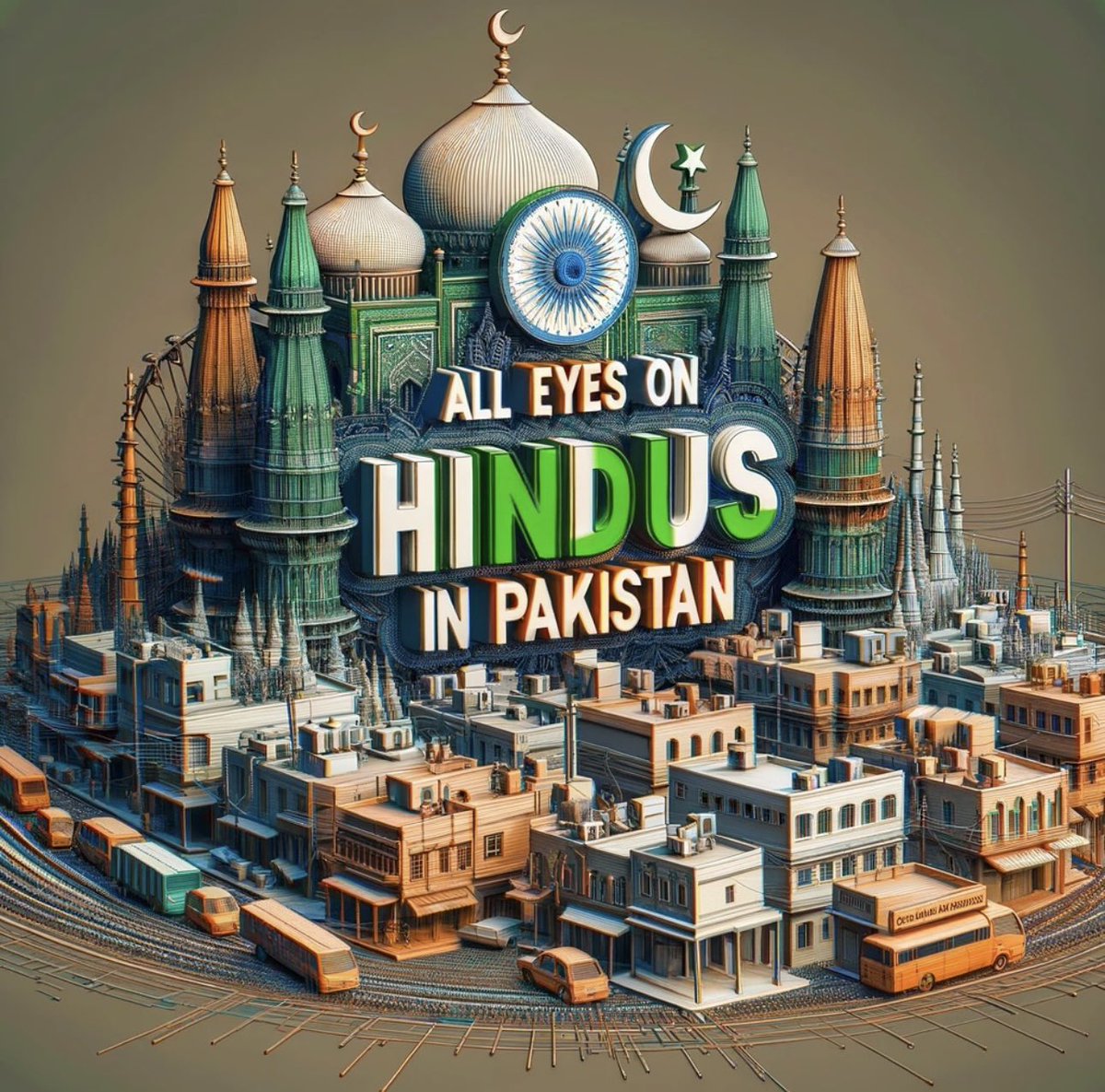 ALL EYES ON HINDUS IN PAKISTAN 🇵🇰✋🚫 If you are done showing sympathy with the terrorists of HAMAS, Kindly post just a little bit about Hindus in Pakistan as well. Thank you