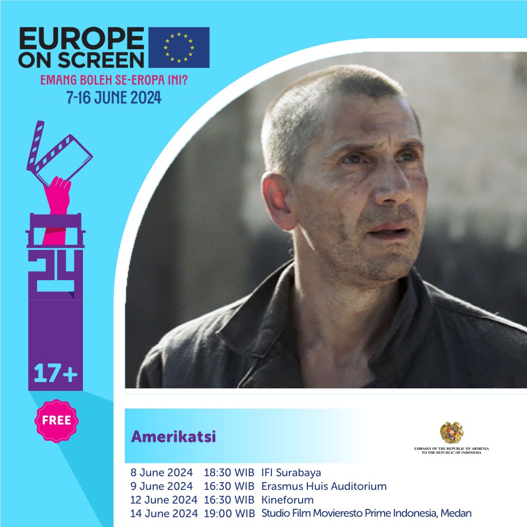 🎥20 Days in Mariupol (Ukraine)
🎥The Rapture (France)
🎥Arthur & Diana (Germany)
🎥Amerikatsi (Armenia)

More @europeonscreen on 7-16 June
#EuropeOnScreen #FilmFestival #EUFF