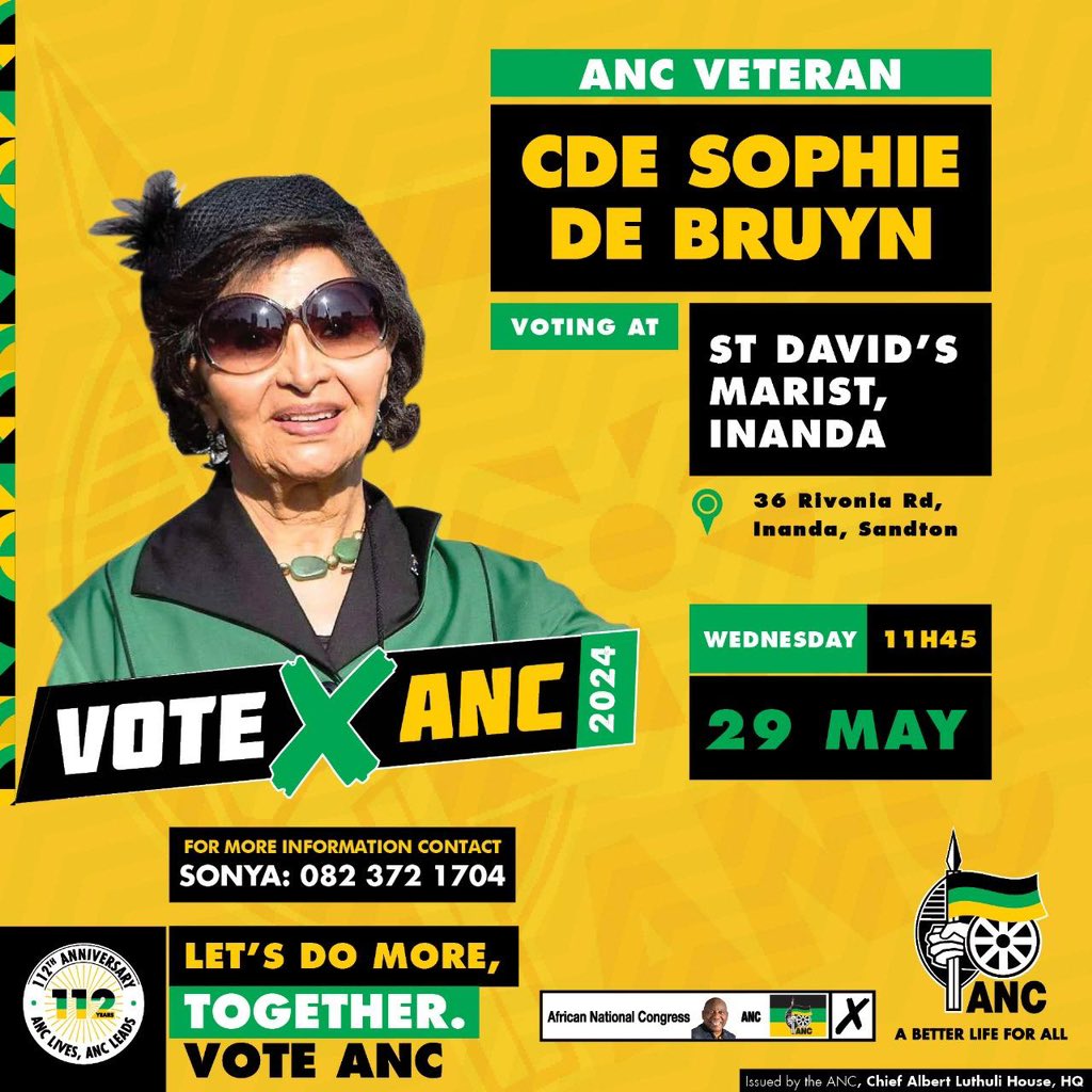Today our ANC Veterans take to their voting stations to cast their vote for the ANC. 

#IamVotingANC
#LeadUsRamaphosa