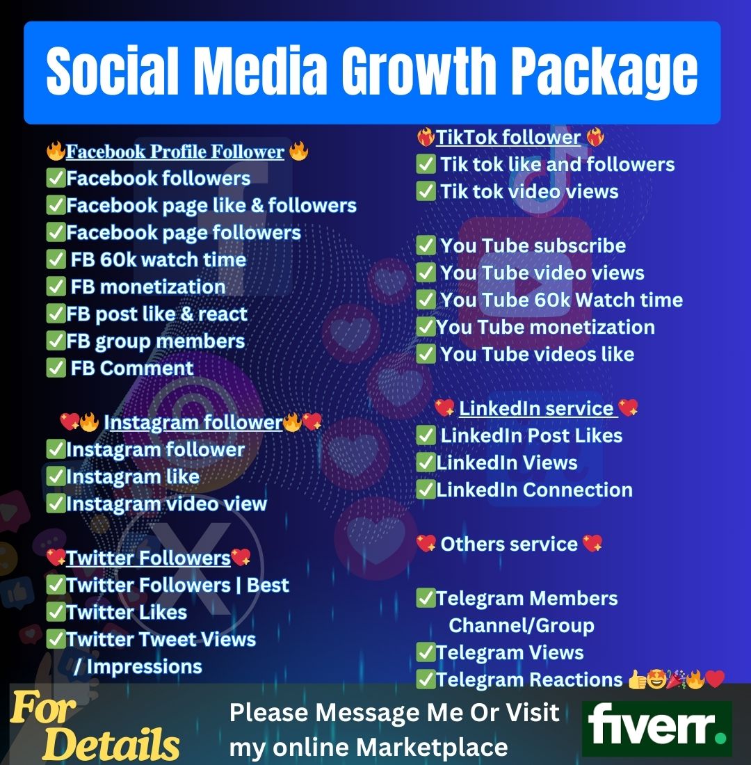 🚀 Ready to take your social media to the next level? Let me be your social media growth manager and turn your brand into a digital powerhouse! 🌟

fiverr.com/s/992Yb3K

#socialmediagrowth #digitalmarketing #brandbuilding #twittergrowth #contentstrategy #socialmediamanager