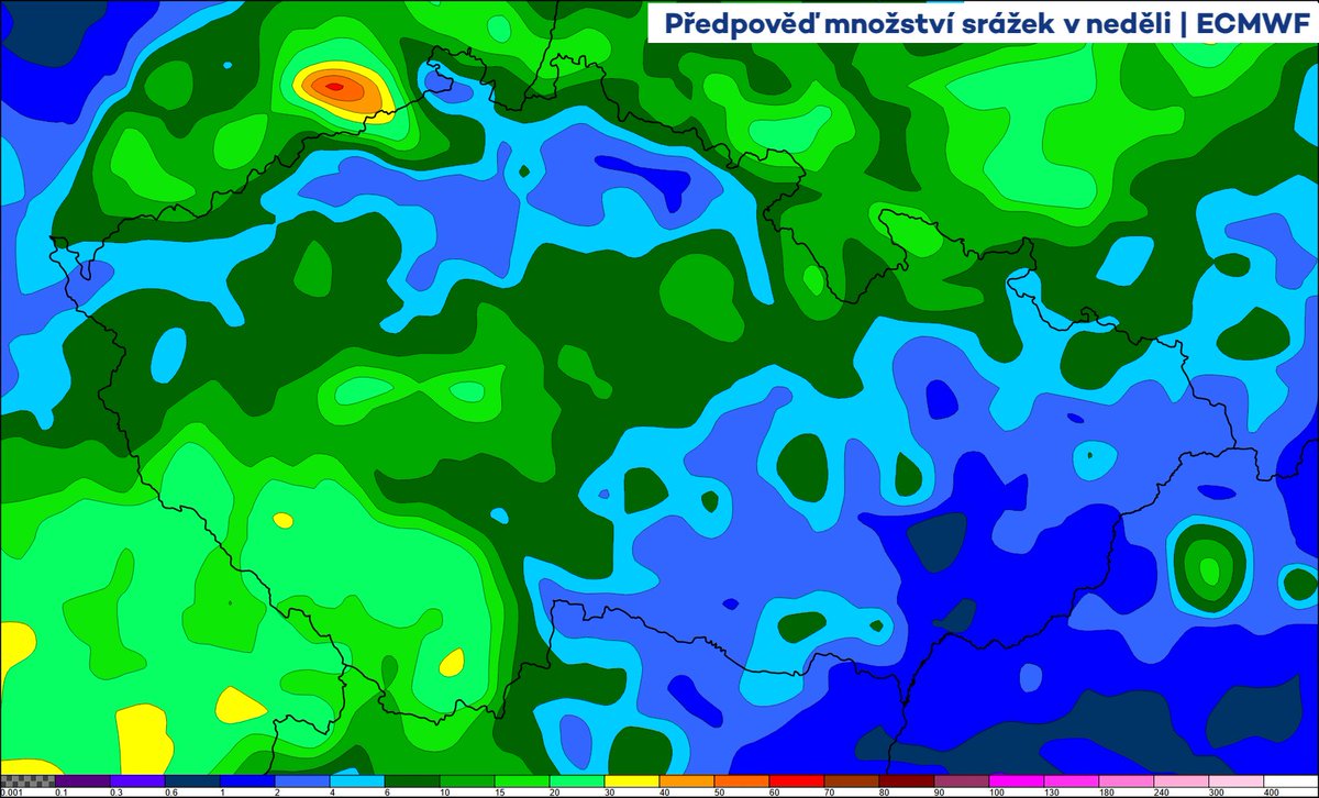 #pocasi ⛈Včera se nejsilnější bouřky vyskytly v okolí Orlických hor, v Broumovském výběžku a na východě Zlínského kraje, kde během krátké doby spadlo kolem 30 mm srážek. 🌦Dnes se bouřky vyskytnou místy na horách na Moravě a ve Slezsku, jinde budou jen výjimečné. Celkově bude