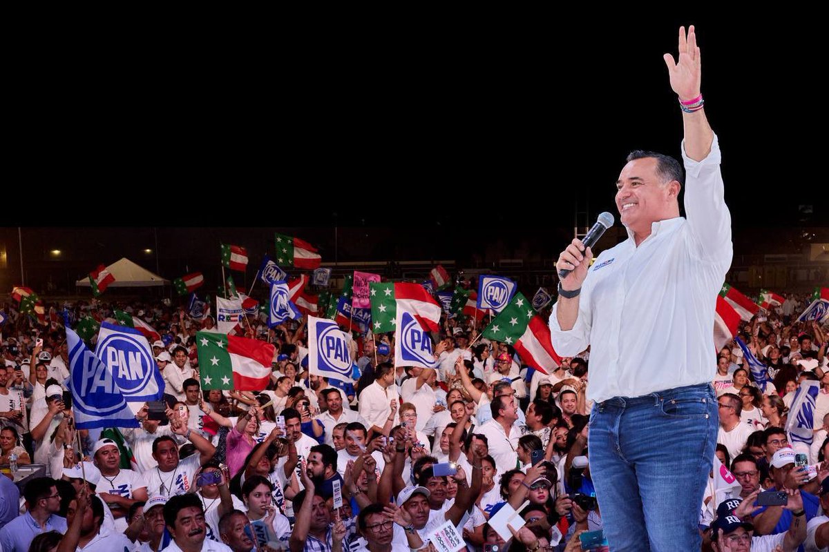 ¡Amigas y amigos, YA GANAMOS esta campaña y el 2 de junio, junto a @XochitlGalvez y @CeciliaPatronL, VAMOS A GANAR LA ELECCIÓN! #VotaRenán #RenánGobernador (1/2)