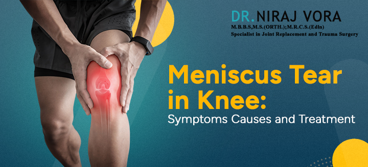 #MeniscusTear in Knee: Symptoms Causes and Treatment The #Knee is the most robust joint in the human body, comprising a complex structure of ligaments, tendons, bones, muscles, and cartilage.. Know more at: drnirajvora.com/blog/meniscus-…