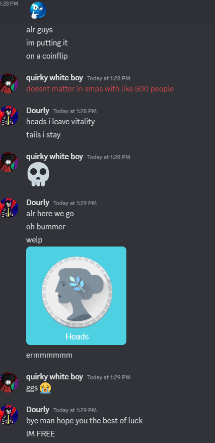 dourly_official's tweet photo. bro really left on a coinflip 💀💀😭😭 https://t.co/uE0dn93W80