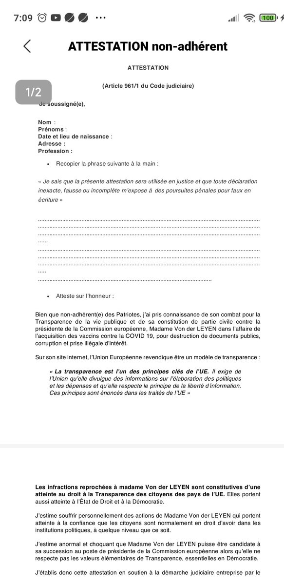 UbahWaberi's tweet photo. PRENEZ PART à l'action PFIZERGATE les amis!
https://t.co/vliNx1YX5g
ACTION HISTORIQUE!
Remplissez
Commentez si vous souhaitez
Faites suivre
Envoyez courrier
ACTION GRATUITE
Faites Vite💪
Remis en main propre à Liège
ACTION CONCRÈTE
Merci à tous!
@_LesPatriotes🇫🇷
#LEuropeÇaSuffit https://t.co/QTztczyBHp