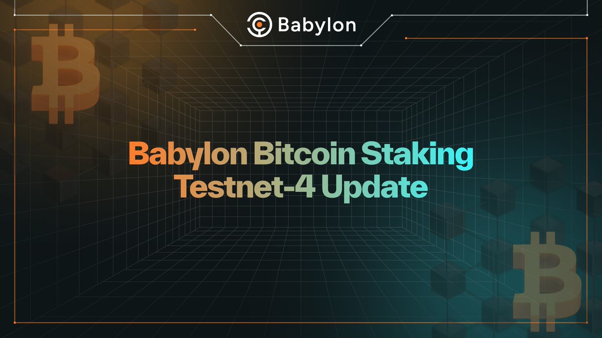 GM Babylonians, thank you for participating in our #Bitcoin Staking Testnet-4! 🧡

Cap 1 is filled and here are a few updates about the next steps 🧵

1/5