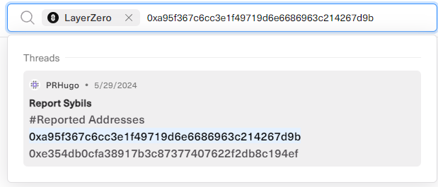 🔥Layerzero - anh em có thể kiểm tra xem có bị cáo sybil trong Layerzero Bounty Hunting 2 không theo cách dưới!

👉 Truy cập link: commonwealth.im/layerzero/disc…

Dán vì vào ô Search common
- Đợi kết quả, nếu không thấy gì thì không bị báo cáo!
- Nếu bị report thì sẽ như