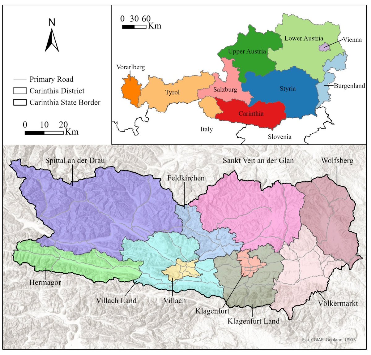 💫Led by Dr. @changzhen_wang, the paper examines multiscale #spatial accessibility to acute hospitals in Carinthia, Austria. 
Free access at mdpi.com/2220-9964/12/1…