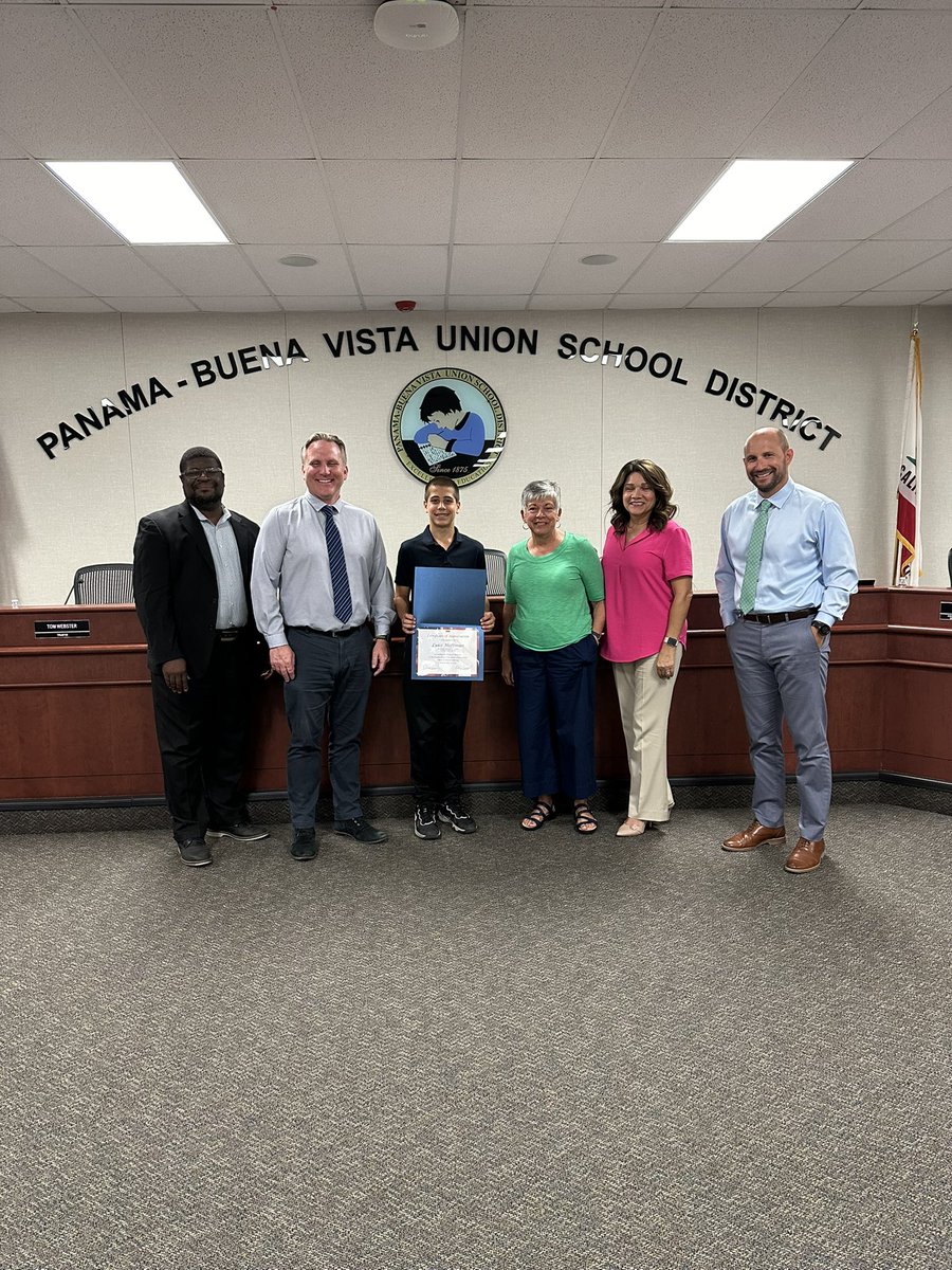 McAuliffe represented at the PBVUSD Board Meeting tonight!  Proud of our Explorers! #WeArePBV