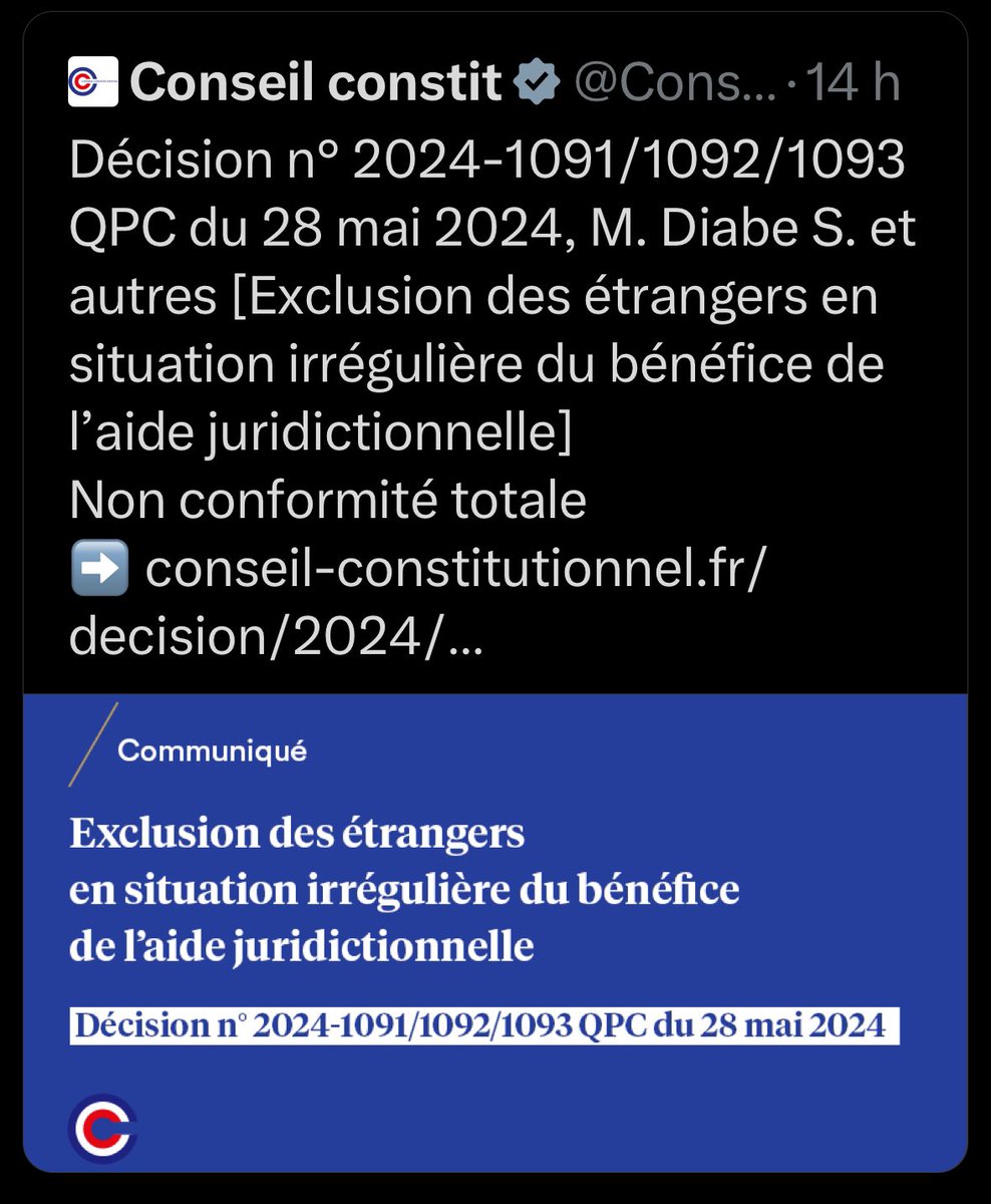 Pour que tu comprennes bien, si tu te fais agresser par un clandestin en situation irrégulière, non seulement tu vas payer ton avocat, mais en plus tu vas payer celui de ton agresseur…. La première chose à faire peut être dans ce pays, c’est de virer ces technocrates du conseil