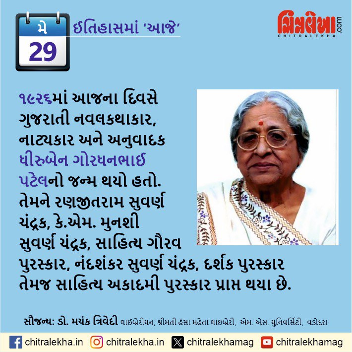 Today In The History
#todayinthehistory #today #TodayInHistory #Chitralekha #ChitralekhaNews