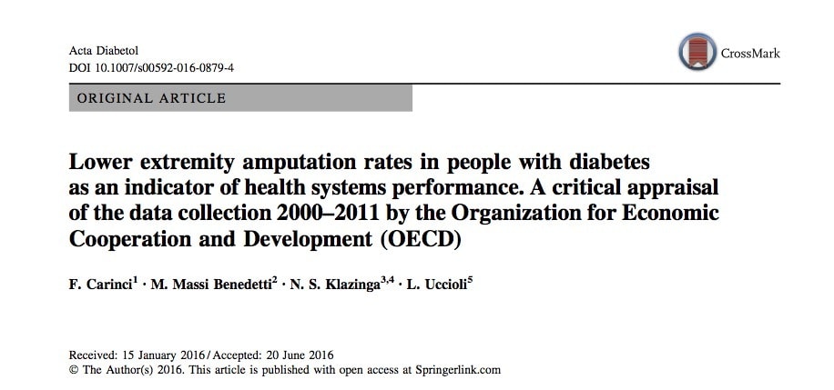 Amputation as a Measure of Health Systems Performance: Worldwide Data from the OECD diabeticfootonline.com/2016/07/27/amp…