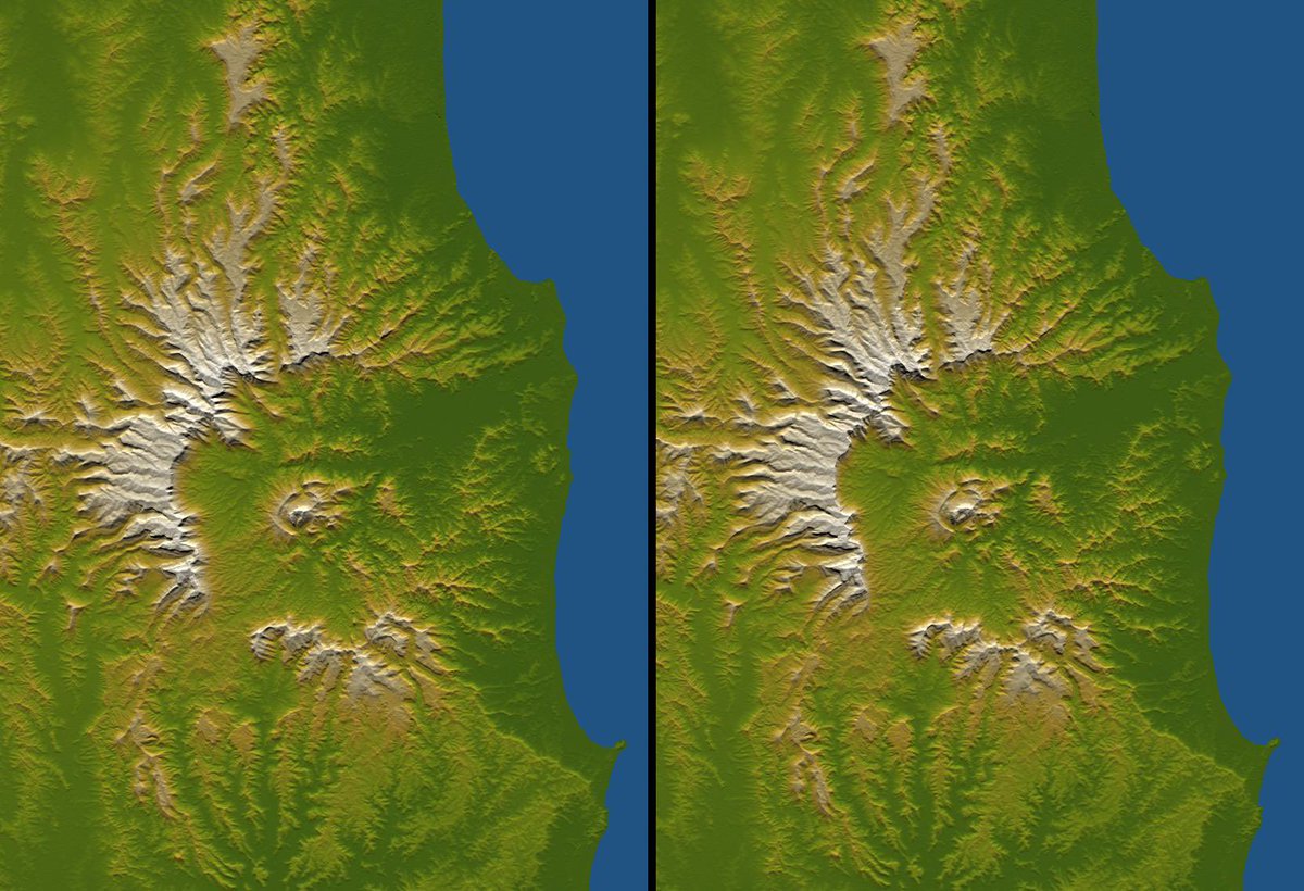 If you can do the 3D cross eye thing check out this incredible stereo NASA shot of one of the largest extinct volcanoes in the world. I live at the bottom right! I’ve stood on the plug too. #byronbay