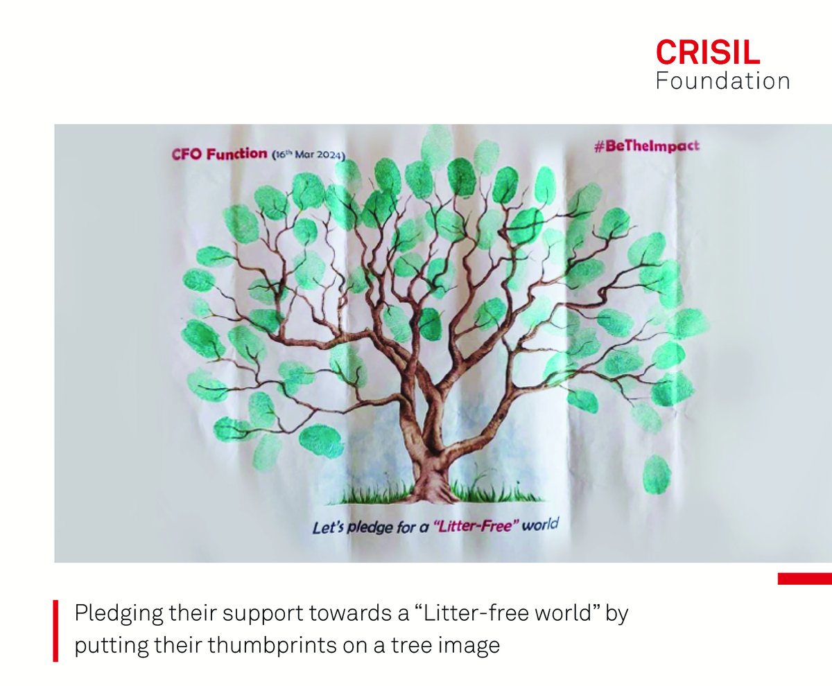In our latest initiative, CRISIL Foundation organised a successful forest clean-up drive at Sanjay Gandhi National Park, Borivali. Let's continue these small steps toward a cleaner, greener tomorrow.

#CRISILFoundation #GreenerTomorrow #ForestCleanup