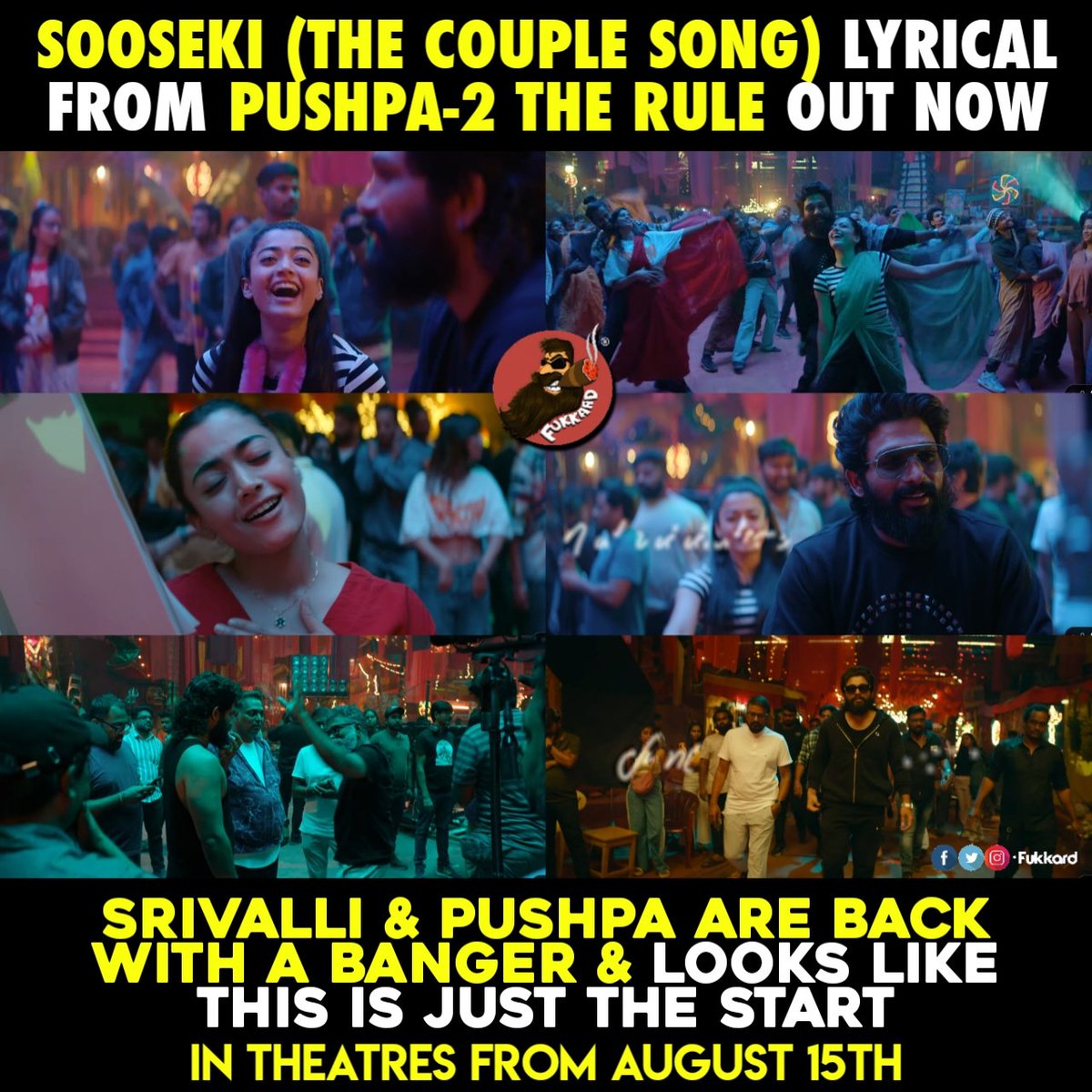 catchy #Pushpa2SecondSingle ❤️‍🔥 #TheCoupleSong out now 🤩 youtu.be/qxbHtcfHq2s?si… #Sooseki