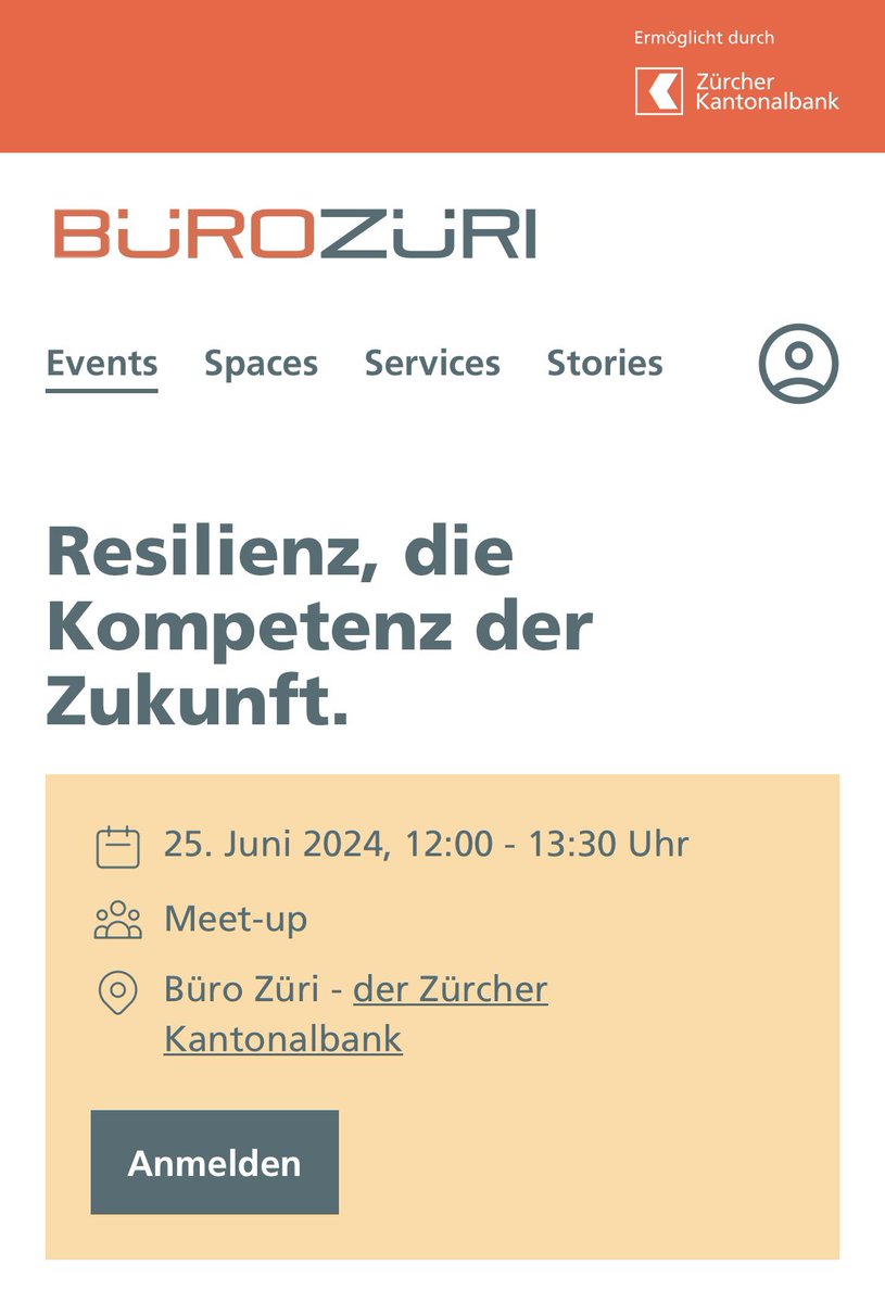 Öffentliche Veranstaltung  #resilienz. Was ist sie genau, diese Resilienz? Warum brauchen wir sie?? Es hat noch wenige Plätze. #zuerich #zkb #bürozüri
