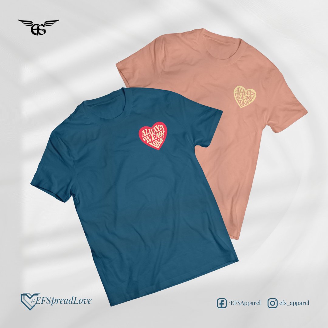 EFS_Apparel's tweet photo. Spread love with every wear- grab yours now for only P499.00! π€π©·ππ©΅π§‘π€π
#AlwaysWearLove #SpreadKindness #Love #everywear #EFSApparel #statementshirts https://t.co/CuS5eT8i9C