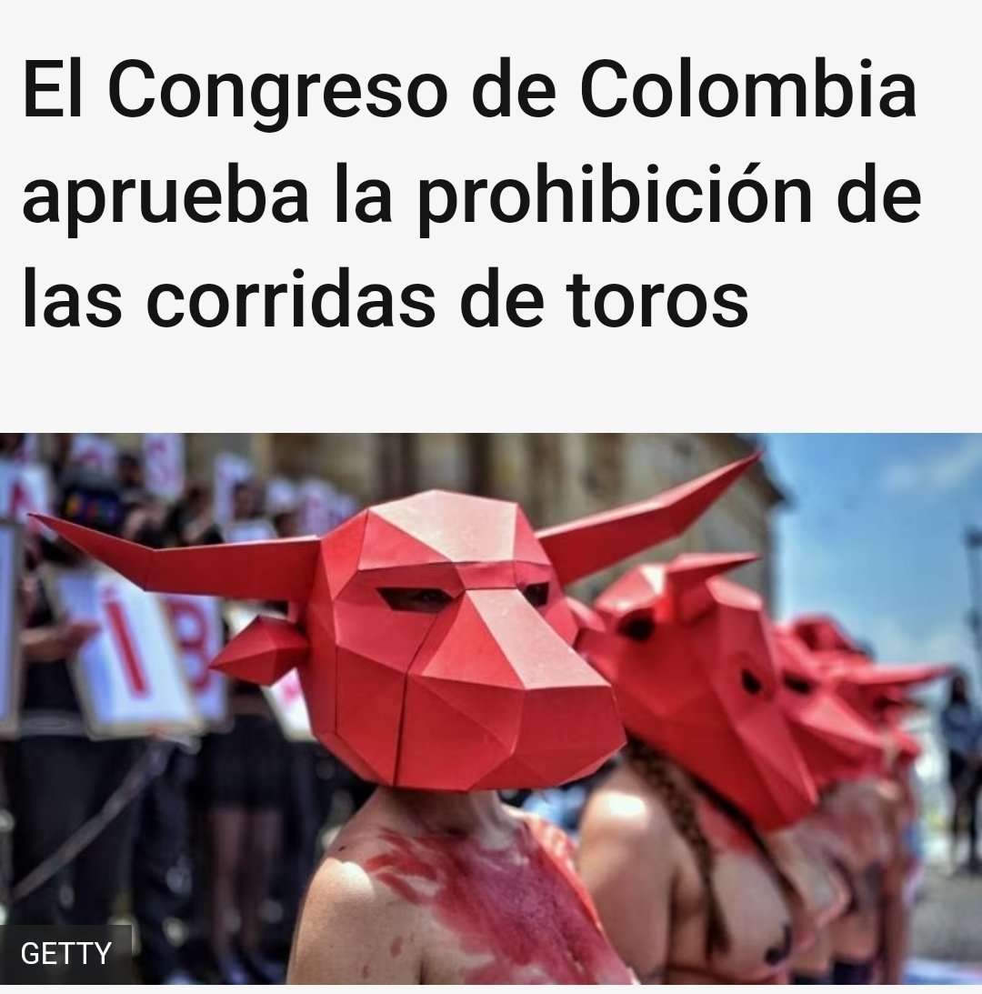 Buenísimos días ☀️ #Colombia ha dado un paso de gigante poniendo fin a la barbarie taurina. Desde @ffw_es llamamos al @PSOE a sumarse a un proceso abolicionista de inmediato. 📰 bbc.com/mundo/articles…