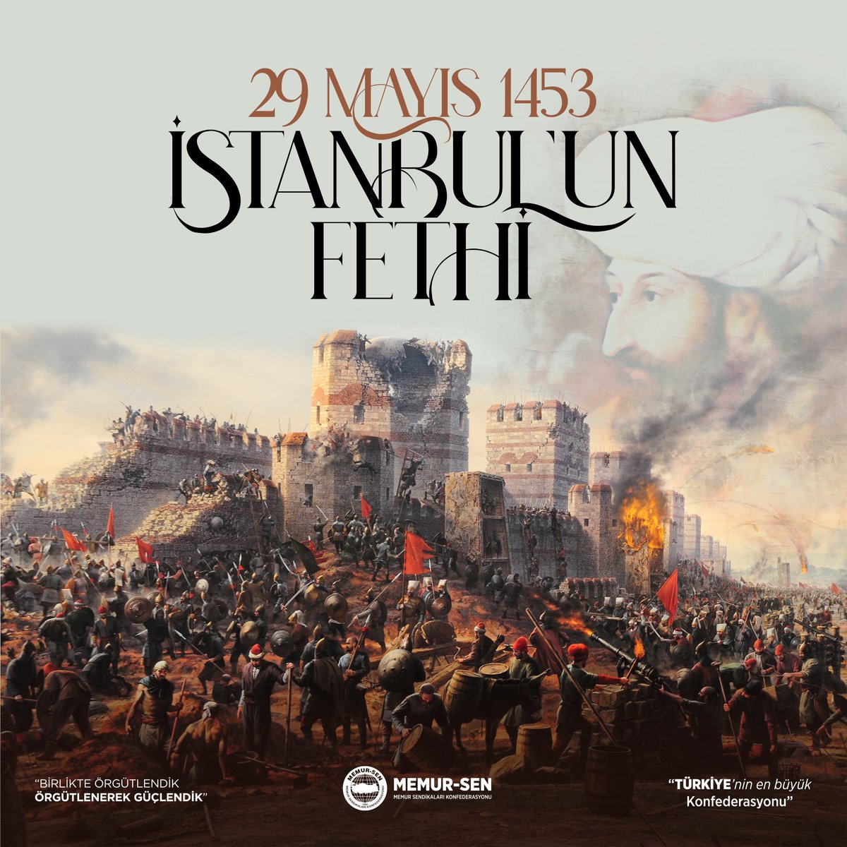 #İstanbul... O şehir ki fethiyle bir çağ kapattı, O şehir ki fatihi peygamber müjdesine mazhar oldu. İstanbul'un fethinin 571. yıl dönümünde Fatih Sultan Mehmet ve kahraman ordusunu rahmetle ve minnetle anıyoruz.  #29Mayıs #1453 #İstanbulunFethi