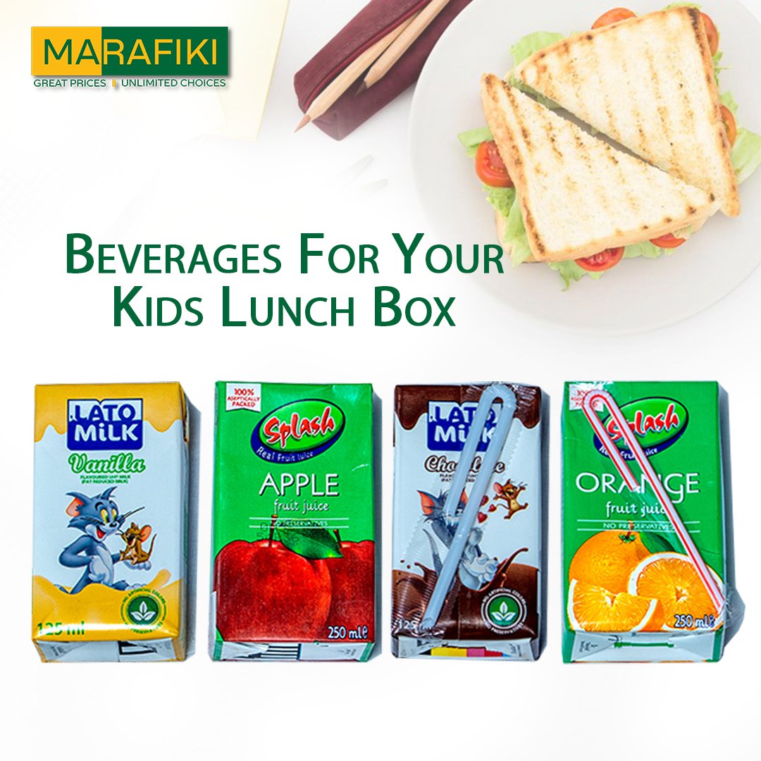 Get ready for back-to-school snacks that pack a punch! Fuel your kids' beverage cravings with our refreshing drinks selection at Marafiki Mart. 

#MarafikiMart  #convenience #SnackHappy #Lunchbox #SweetSips #backtoschool #shopping #shoponline