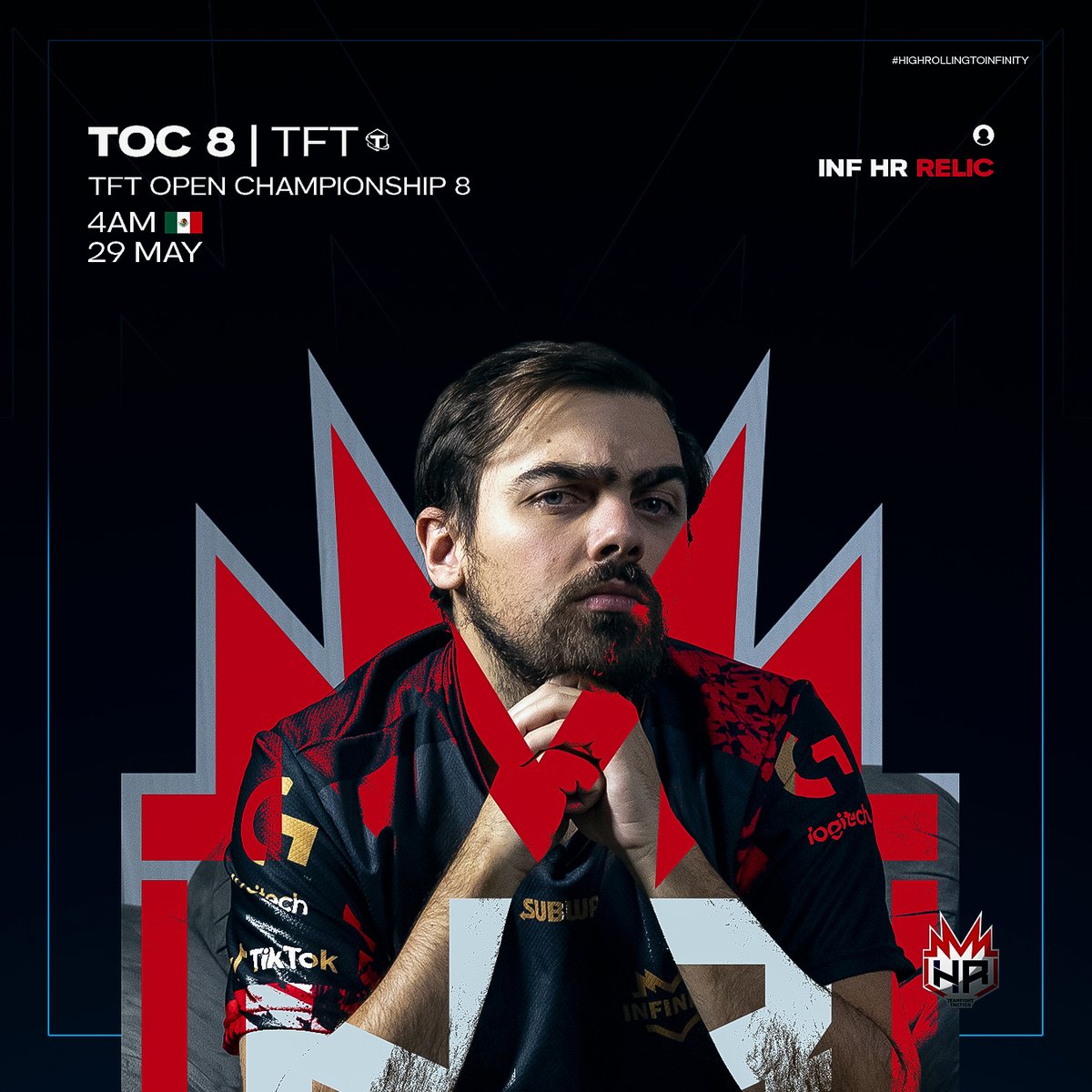¡Hoy todos somos LATAM y vamos a apoyar con todo a  nuestro calvo favorito <a href="/Relic_LoL/">Relic</a> en el #TOC8 de @tft ! 🔥

Agradecemos la confianza y la elección para este gran torneo...con todo LELIC💪

#HighrollingToInfinity