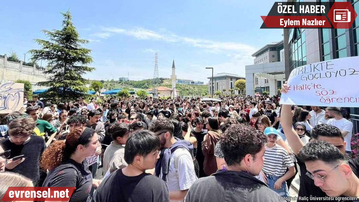 Haliç Üniversitesi’nde dersleri Cuma namazı nedeniyle iptal eden yönetim, tiyatro bölümü öğrencilerine salon vermezken AKP’li vekilin oğluna konferans salonu tahsis edip süslemesine öğrenciler tepkili. Eylem Nazlıer'in haberi evrn.sl/hjmls5