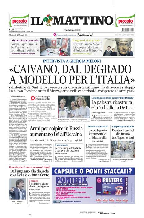 Ecco la prima pagina del Mattino in edicola
L'edizione digitale del quotidiano e tutto il sito a soli 9 euro al mese per 1 anno.
Scopri l'Offerta shop.ilmattino.it/social?utm_sou…