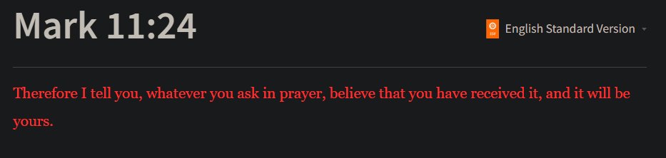 Believe that you have received it, and it will be yours.